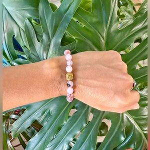 Agate & Hematite  Bracelet (one)